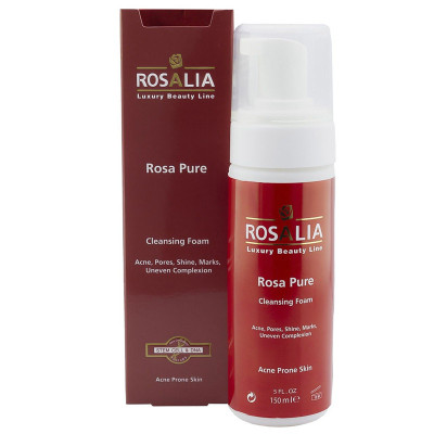 فوم پاک کننده پوست چرب رزالیا مدل Rosa Pure