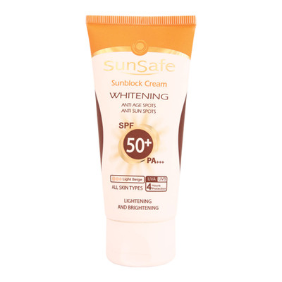 کرم ضد آفتاب روشن کننده +SPF50 سان سیف مدل Whitening