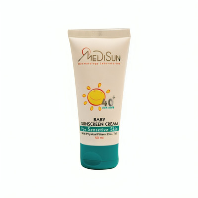 کرم ضد آفتاب کودک مدیسان +SPF40 مناسب پوست حساس حجم 50 میلی لیتر