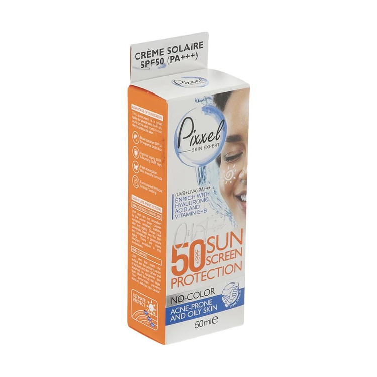 کرم ضد آفتاب SPF50 پیکسل پوست چرب حجم 50 میلی لیتر