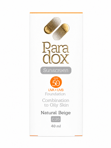 کرم ضد آفتاب +SPF50 مناسب پوست مختلط تا چرب پارادوکس 40 میلی لیتر(بژ طبیعی)