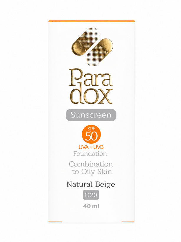 کرم ضد آفتاب +SPF50 مناسب پوست مختلط تا چرب پارادوکس 40 میلی لیتر(بژ طبیعی)