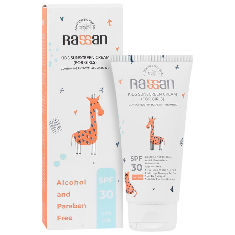 کرم ضد آفتاب کودکان دخترانه SPF30 راسن